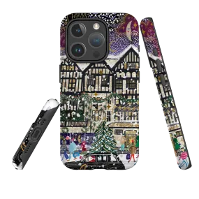 Modern Pattern Style Magnetic Mount iPhone MagSafe Tough Case - Christmas In London II By Emma Frances Grant
