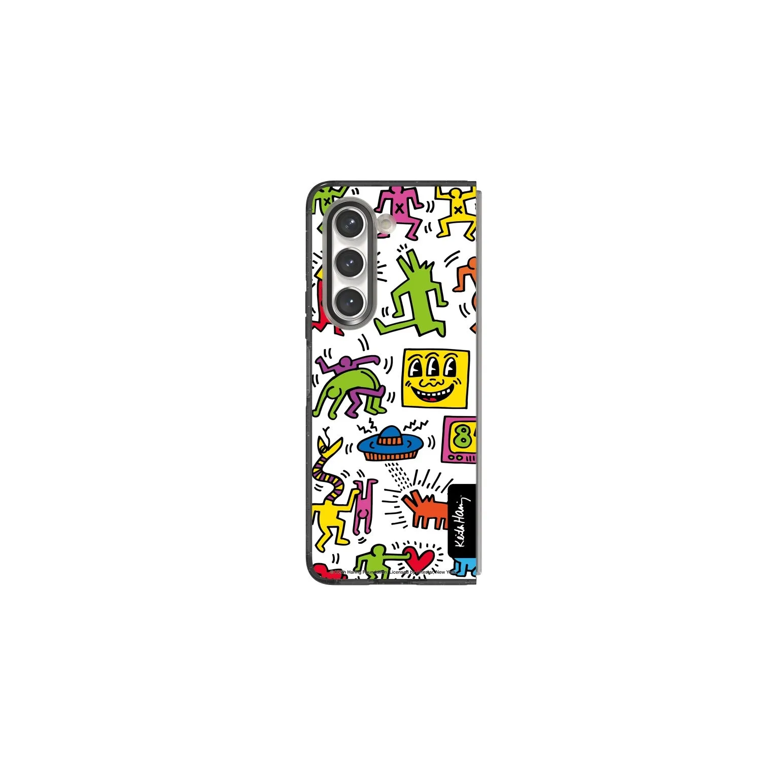 Samsung SMAPP Keith Haring Pattern Eco-Friends Cover - Samsung Galaxy Z Fold5 Smooth Shield Polished Texture Finish