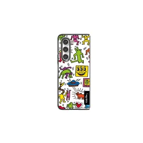 Samsung SMAPP Keith Haring Pattern Eco-Friends Cover - Samsung Galaxy Z Fold5 Smooth Shield Polished Texture Finish