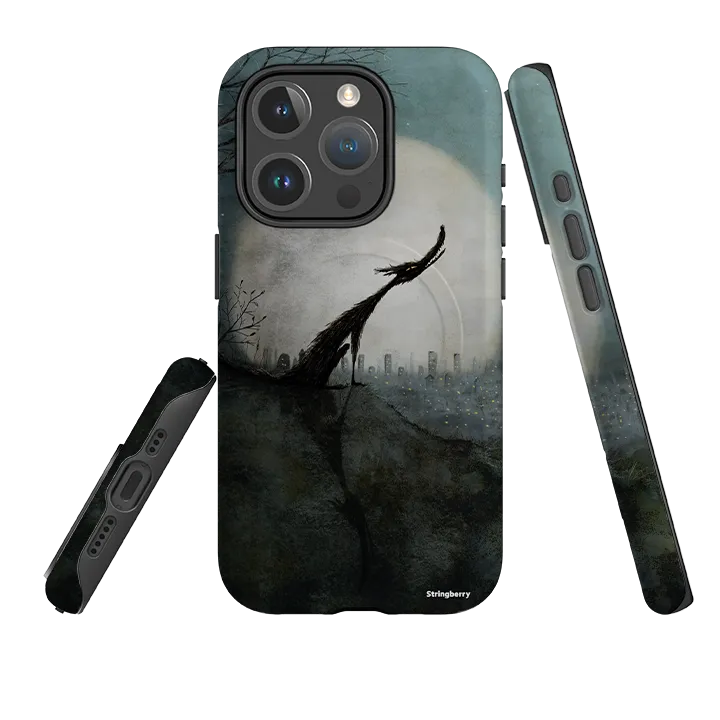 iPhone MagSafe Tough Case - Wolf Moon By Maja Lindberg Hybrid Build Texture Strong Corners