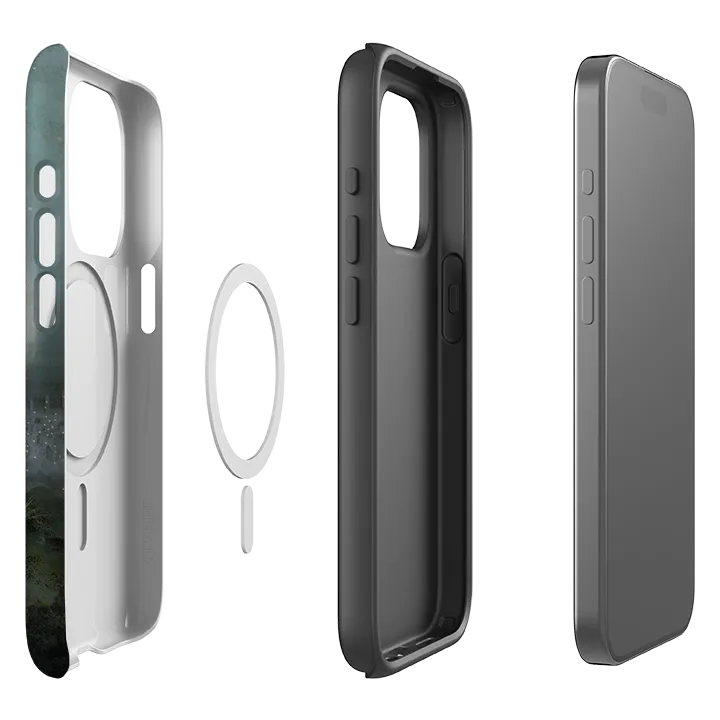 Durable Grip Soft Edge Look iPhone MagSafe Tough Case - Wolf Moon By Maja Lindberg