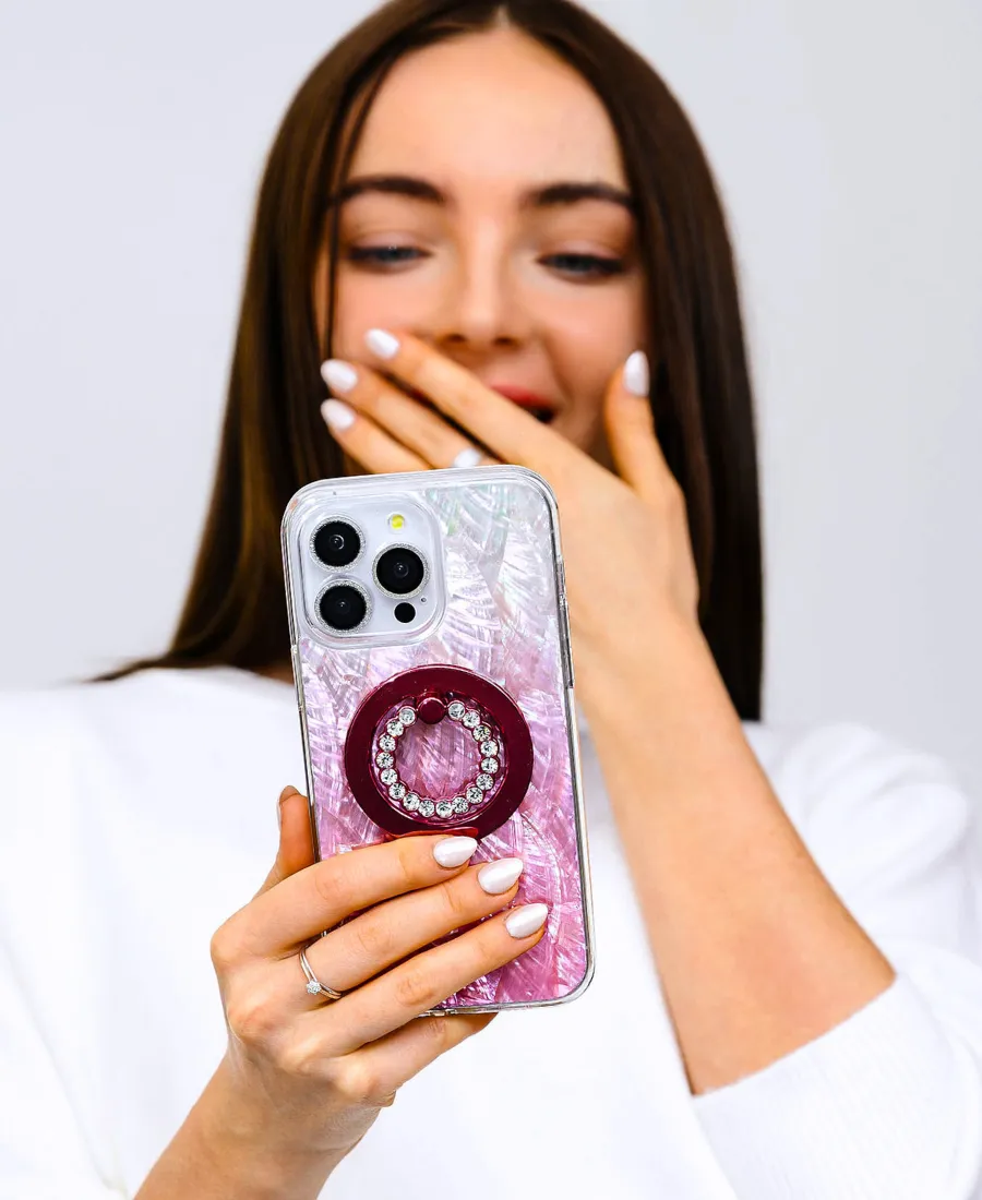 Pink Pearl Shell MagSafe Phone Case Classic Style Impact Guard