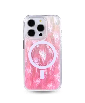 Pink Pearl Shell MagSafe Phone Case Work Essentials