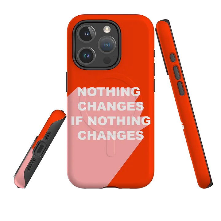 Drop Defense Minimal Aesthetic iPhone MagSafe Tough Case -  Nothing Changes