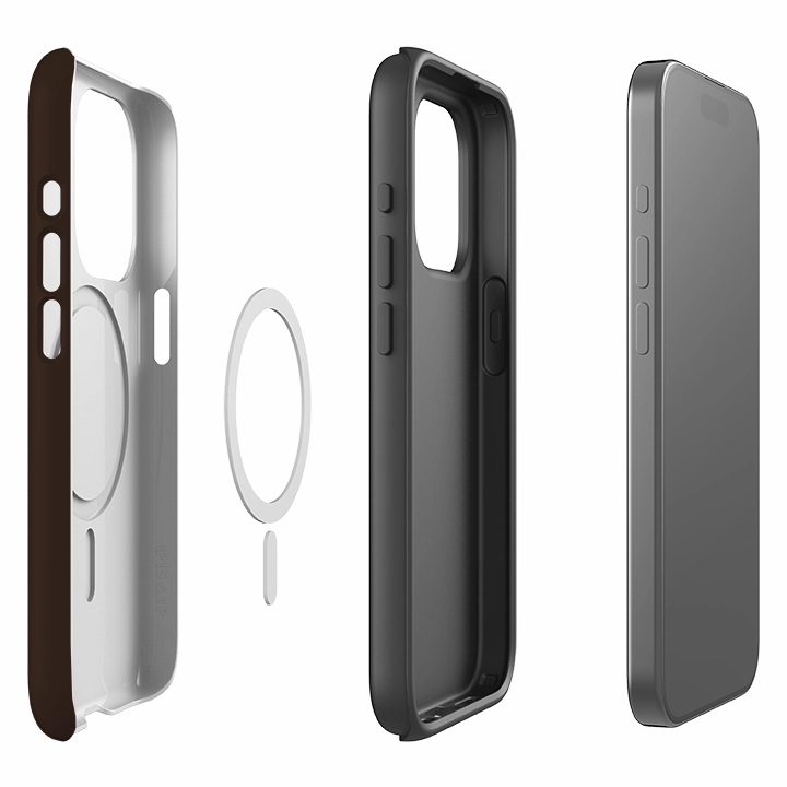 iPhone MagSafe Tough Case -  Dubai Brown Durable Grip Luxury Texture Finish