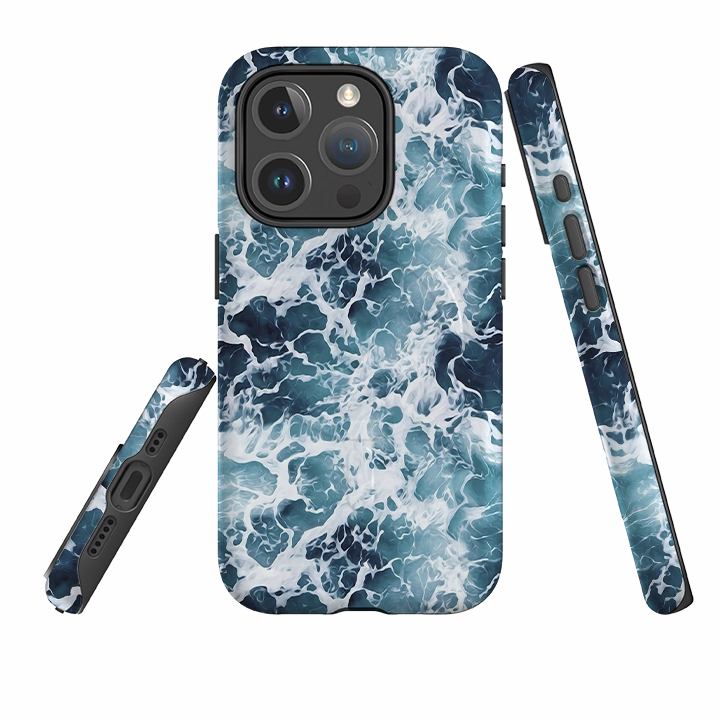 iPhone MagSafe Tough Case -  Aqua Matte Feel Texture Soft Detail Layer