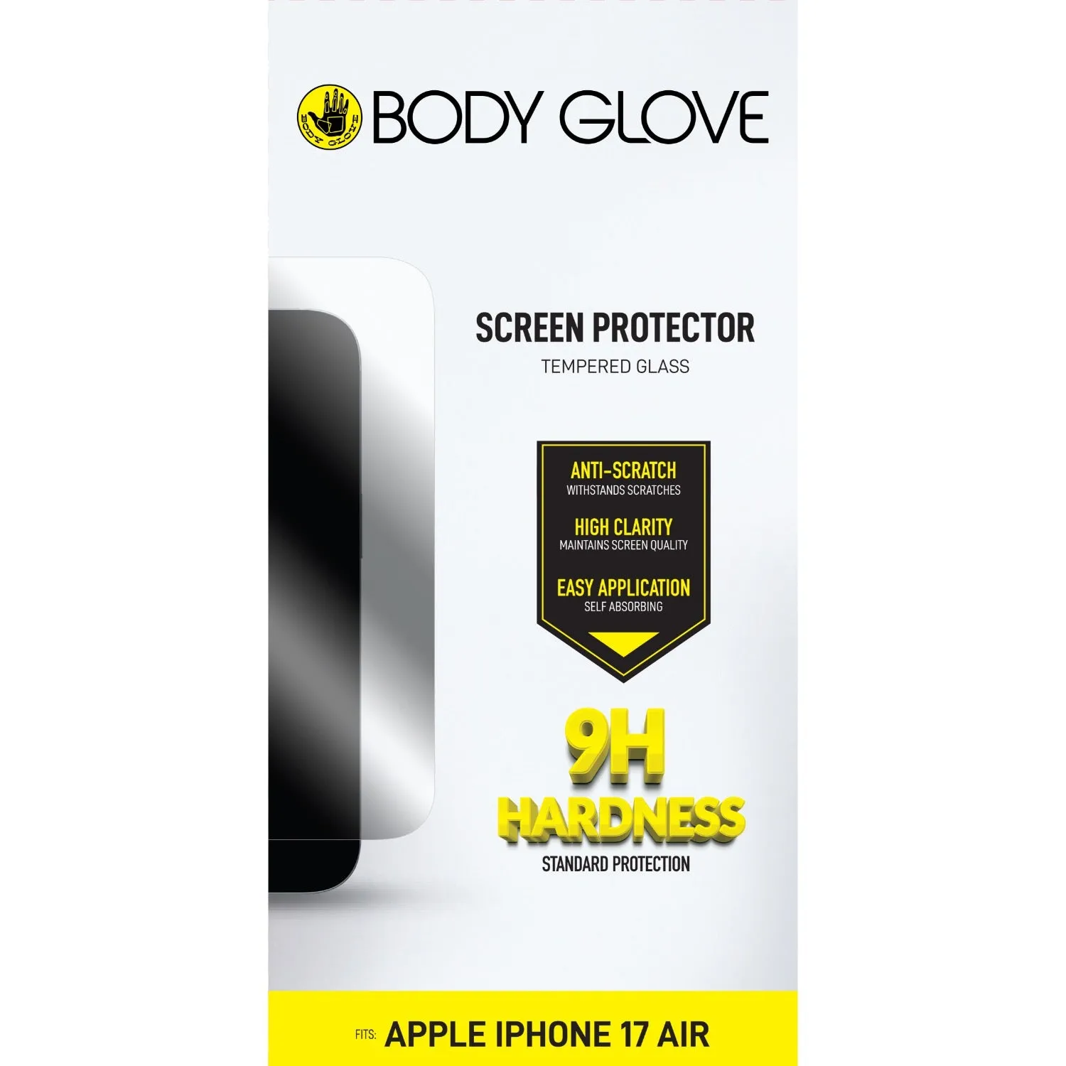 Nano Guard Max Plus Body Glove Tempered Glass Screen Protector - Apple iPhone Air - Clear (BGSGFGTG-I17A)