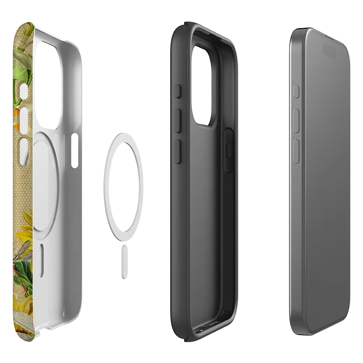 iPhone MagSafe Tough Case -  Dragonflies and Sunflowers Rugged Build