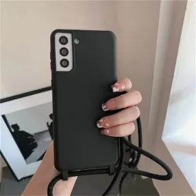 Crossbody Lanyard Strap Phone Case for Samsung Galaxy ?C Hands-Free and Adjustable Casual Look Protective Form Texture