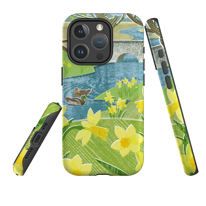 Modern Build Rugged Texture iPhone MagSafe Tough Case -  Daffs and Ducks By Liane Payne