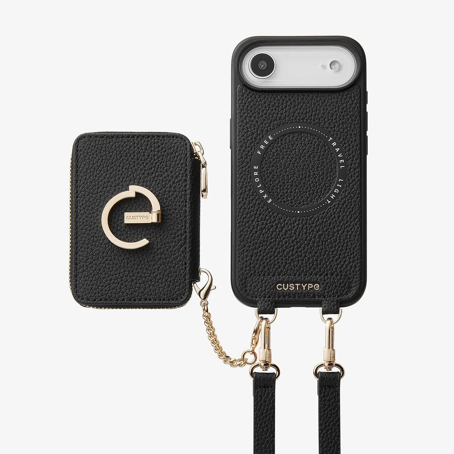 Original Design Set- Detachable Magsafe Crossbody Wallet Phone Case Set For Travel Durable Texture Build Simple Look