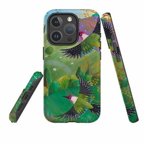 Daily Style Comfort grip design iPhone MagSafe Tough Case - Woodpeckers By Bex Parkin