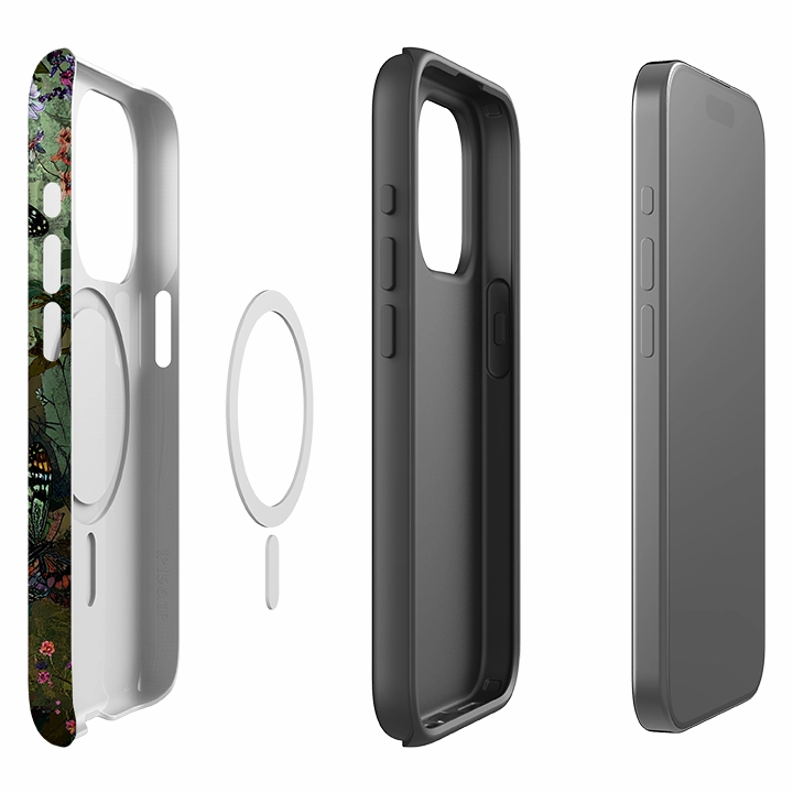 iPhone MagSafe Tough Case - Green Vyne Tall Grass Rugged Texture Design