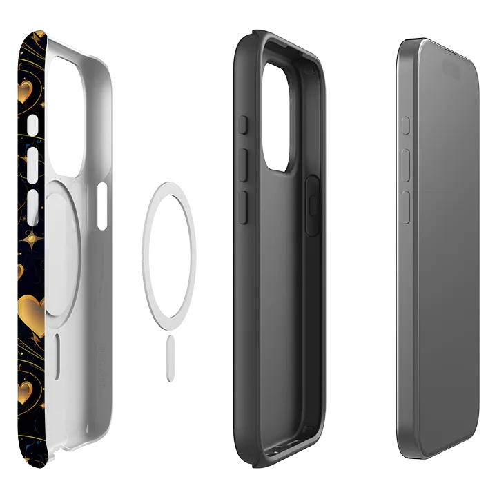 iPhone MagSafe Tough Case - Cosmic Love Waterproof Design Clear Back