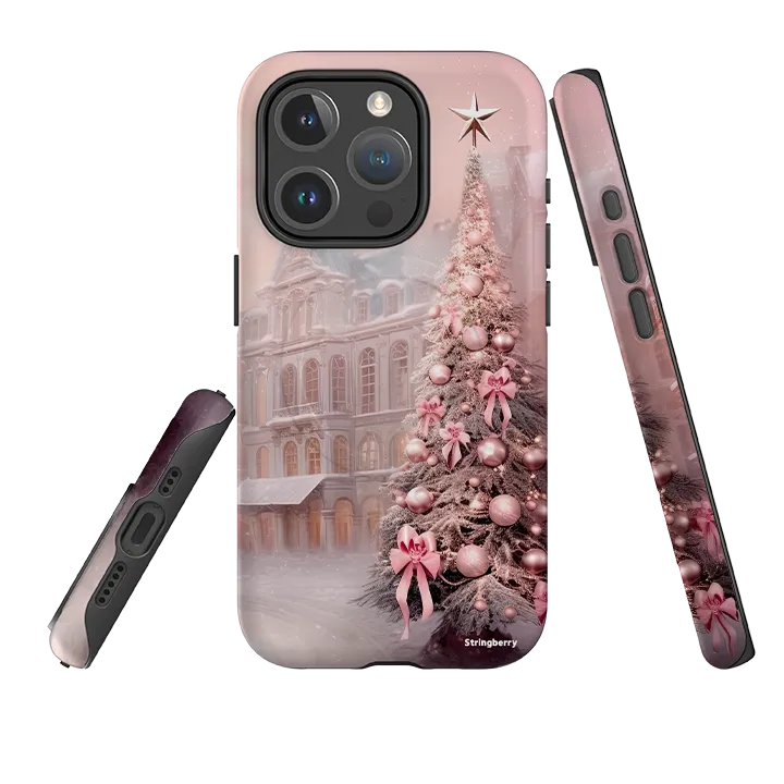 iPhone MagSafe Tough Case -  Pink Xmas Edge Protection
