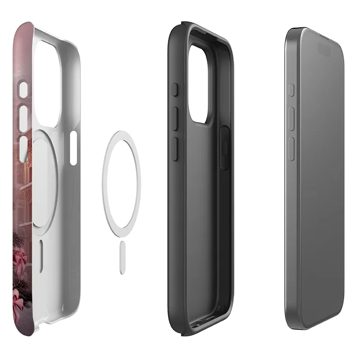 iPhone MagSafe Tough Case -  Pink Xmas Clear Frame