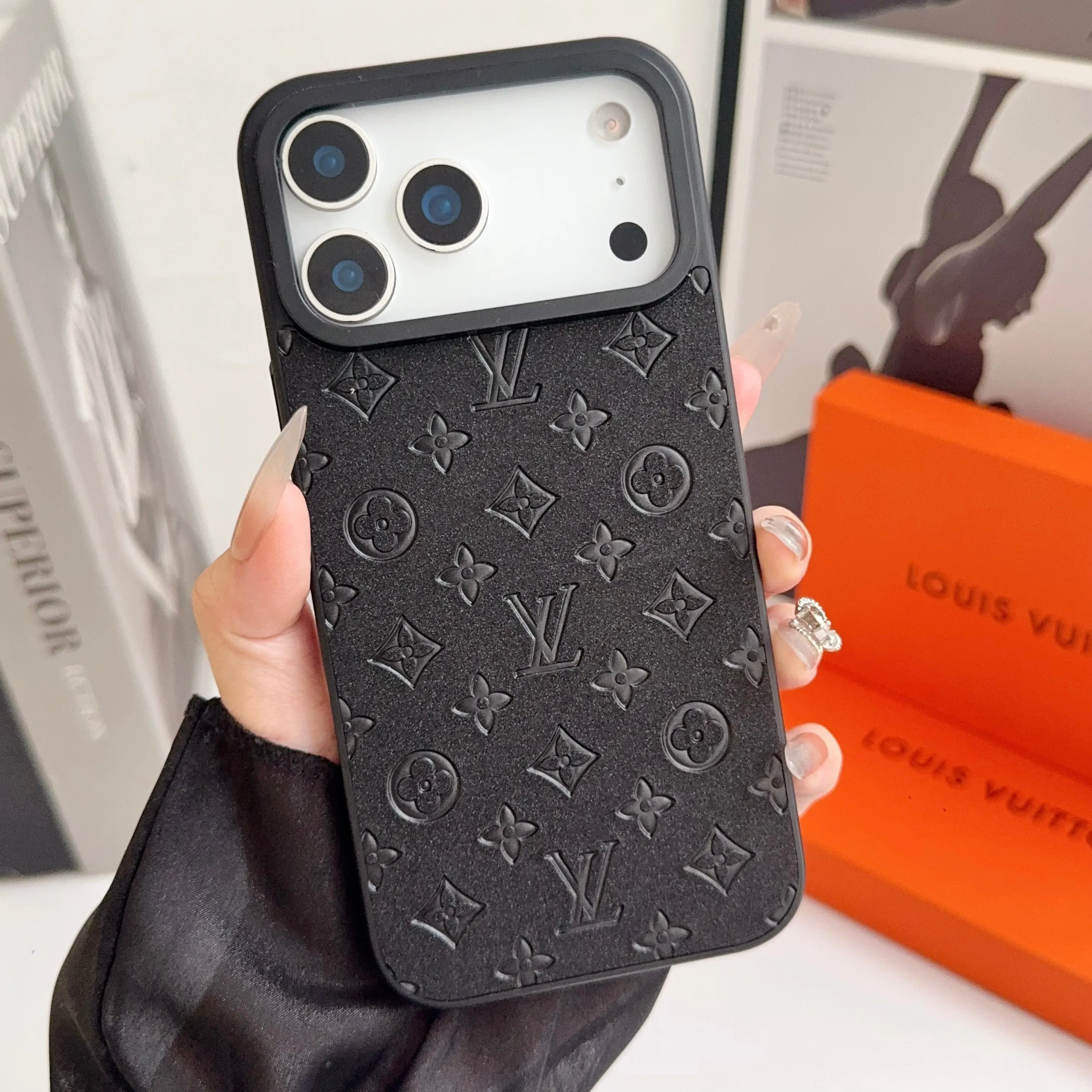 Polished Touch Casual Look Lux LV Leather Phone Case For iPhone 17 / 16 / 15 / 14