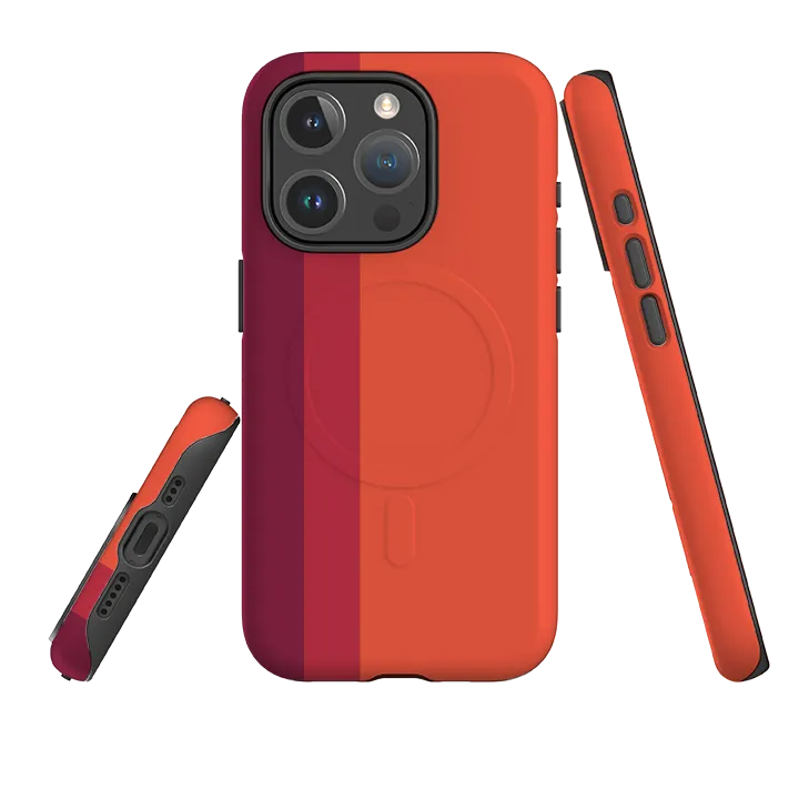 iPhone MagSafe Tough Case - Tokyo Chroma Stripe Perfect Fit Gloss Surface