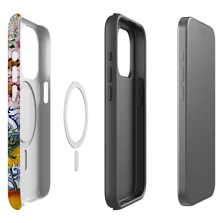 daily accessory Sleek Detail iPhone MagSafe Tough Case - Positano Pattern