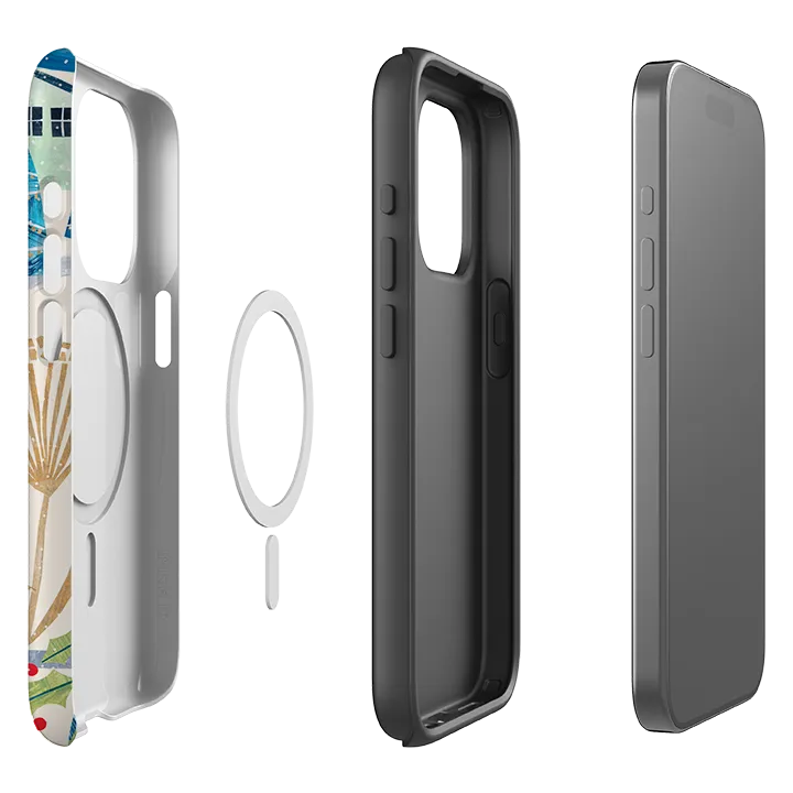 iPhone MagSafe Tough Case - Santa Driving Home By Tracey English Premium Build Layer