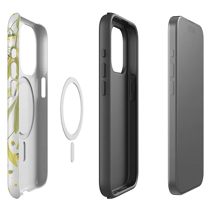 Soft Edge Protective Build Texture iPhone MagSafe Tough Case -  Linden Honey By Madalina Andronic