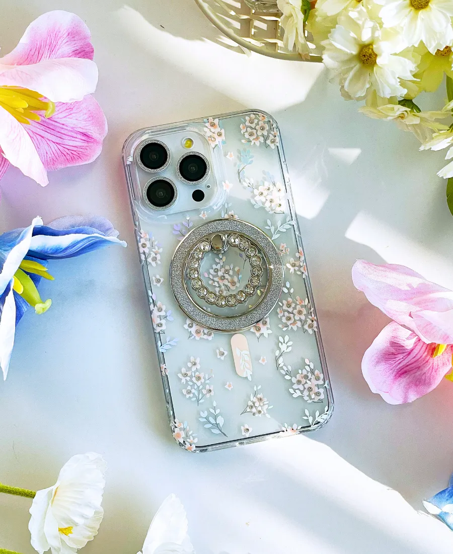 Shock Absorption Layer Soft Finish Layer Secret Garden Holo MagSafe Phone Case