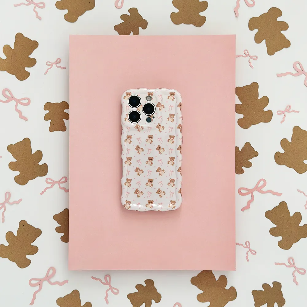 Wavy Phone Case - Thea Teddy Durable Build Quality Modern Accent