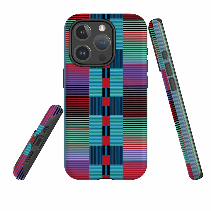 Colorful Finish Professional Look iPhone MagSafe Tough Case - Indian Stripe By Cressida Bell