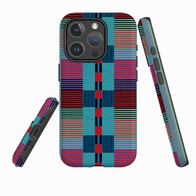 Colorful Finish Professional Look iPhone MagSafe Tough Case - Indian Stripe By Cressida Bell