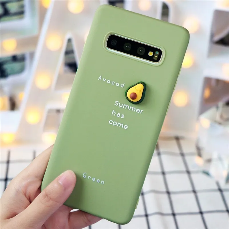 Pocket Friendly Smooth Feel 3D Fruit Avocado Phone Case for Samsung