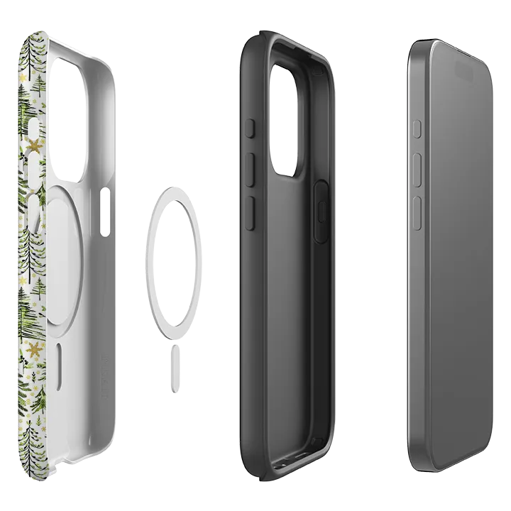 iPhone MagSafe Tough Case -  Green Xmas Trees By Elisabeth Haager Practical Look Minimal Grip