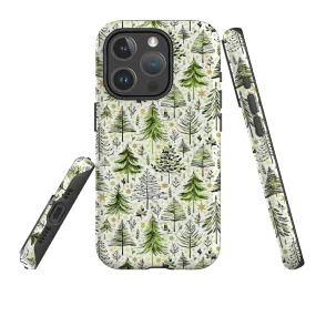 Matte Pattern Design Fashion Texture iPhone MagSafe Tough Case -  Green Xmas Trees By Elisabeth Haager