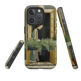 Stylish frame Rugged Look Finish iPhone MagSafe Tough Case - Balcony By Maja Lindberg