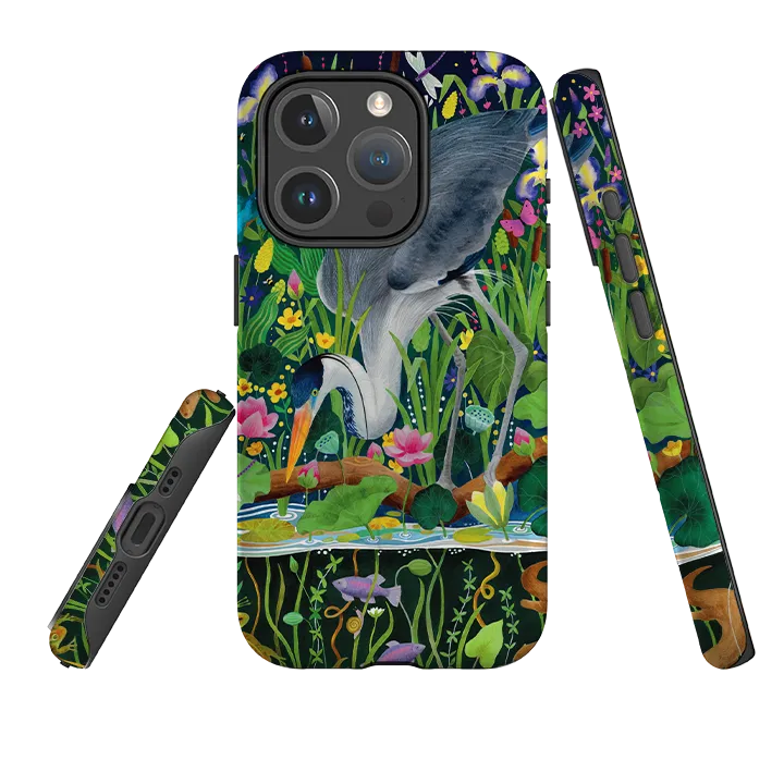 iPhone MagSafe Tough Case -  Heron Fishing By Bex Parkin Fashion Touch