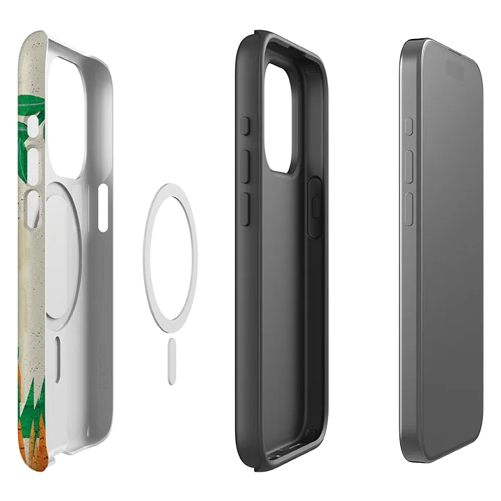 iPhone MagSafe Tough Case - Mushroom Magic By Tracey English Hybrid Edge Finish Soft Surface Design