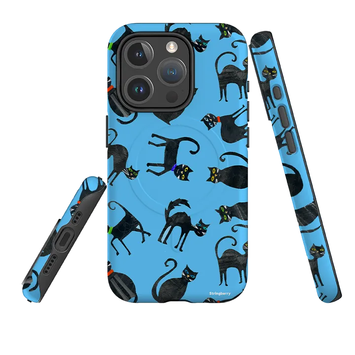 iPhone MagSafe Tough Case - Tossed Cats By Tracey English Magnetic Mount