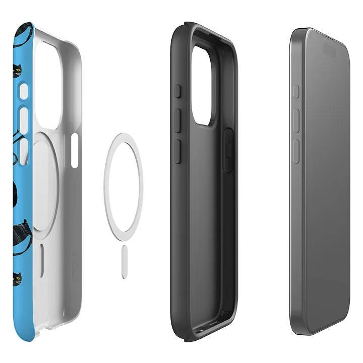 iPhone MagSafe Tough Case - Tossed Cats By Tracey English Matte Texture