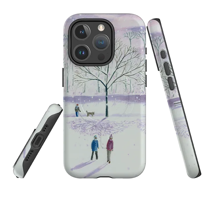 iPhone MagSafe Tough Case - Xmas Park By Mary Stubberfield Slim Edge Compact Build