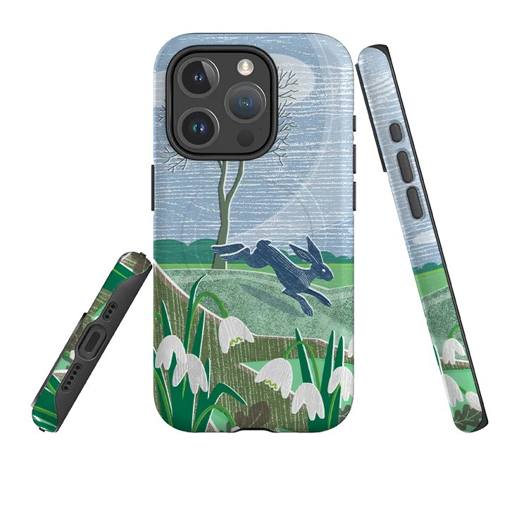 iPhone MagSafe Tough Case -  Snowdrops and Hare By Liane Payne Smooth Pattern Finish