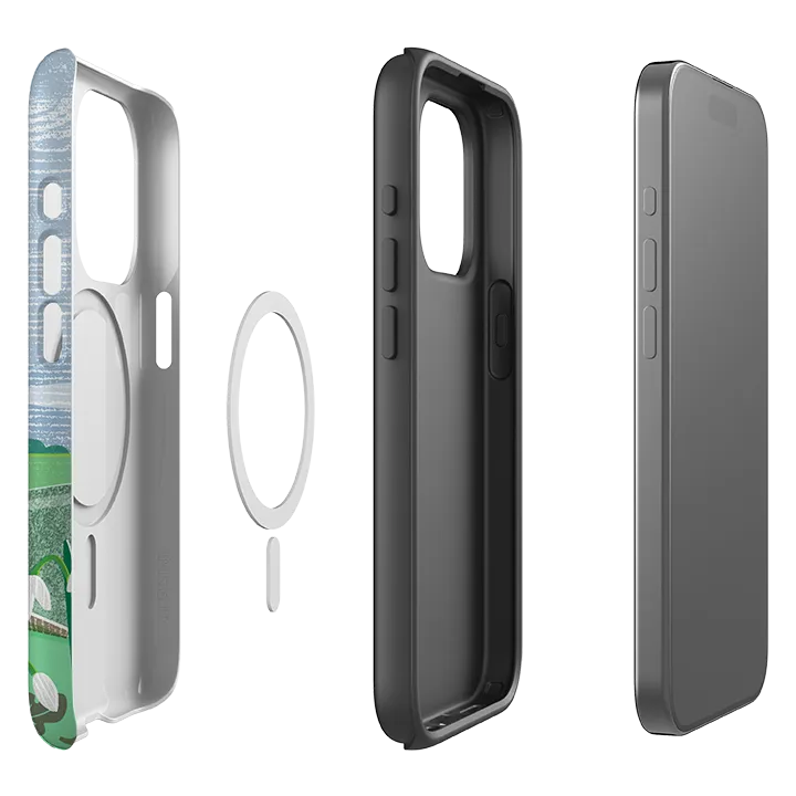 iPhone MagSafe Tough Case -  Snowdrops and Hare By Liane Payne Matte Texture Surface Stylish Detail Layer