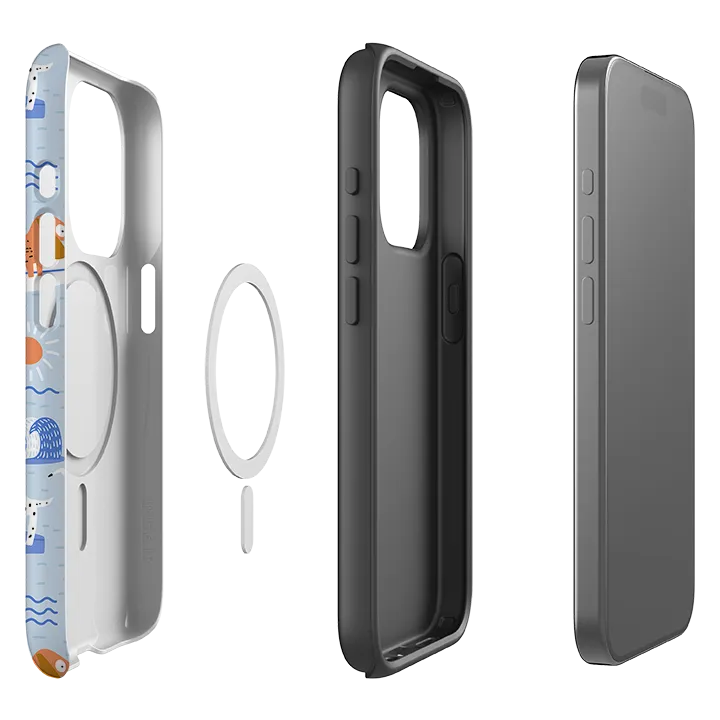iPhone MagSafe Tough Case - Surfing Dogs Matte Detail