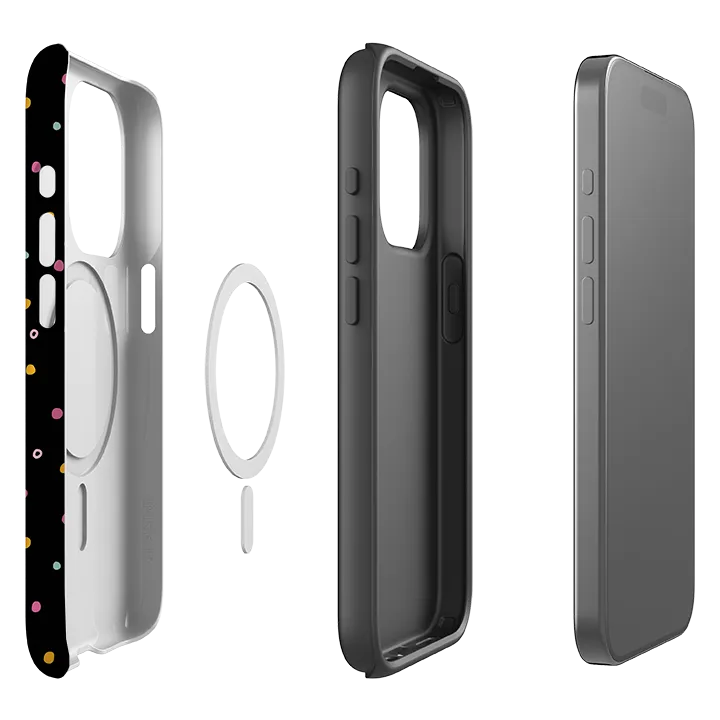 Hybrid Material Build Modern Finish iPhone MagSafe Tough Case -  Polka Dots By Suzy Taylor
