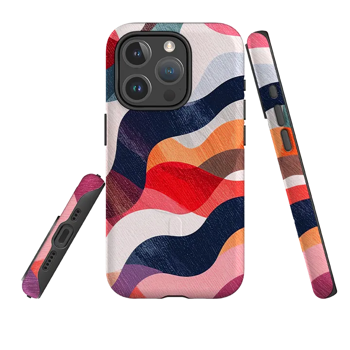 iPhone MagSafe Tough Case - Summer Waves Rugged Surface Build