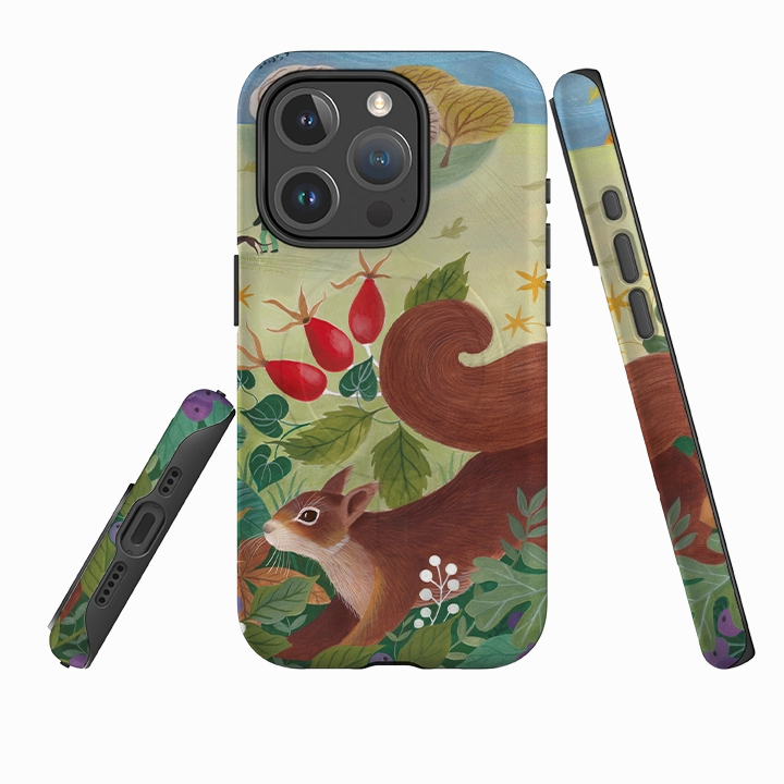 iPhone MagSafe Tough Case - Autumn Squirrel By Bex Parkin Rugged Surface Build Flexible Detail