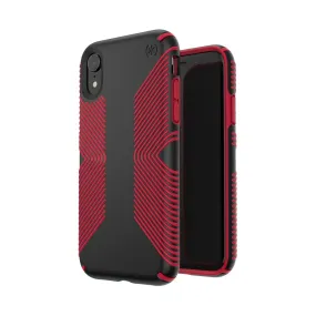 Wireless Compatible Bold colors Speck Presidio Grip Case - Apple iPhone XR Black/Red