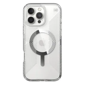 Travel Accessory Speck Presidio Perfect Clear Grip MagSafe Case - Apple iPhone 16 Pro Max - Clear & Chrome (SPK150842-3223)