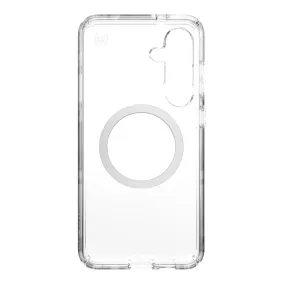 Speck Presidio Perfect Clear Magnet Case - Samsung Galaxy S25  - Clear & Chrome (SPK150885-3199) Elegant Design Layer