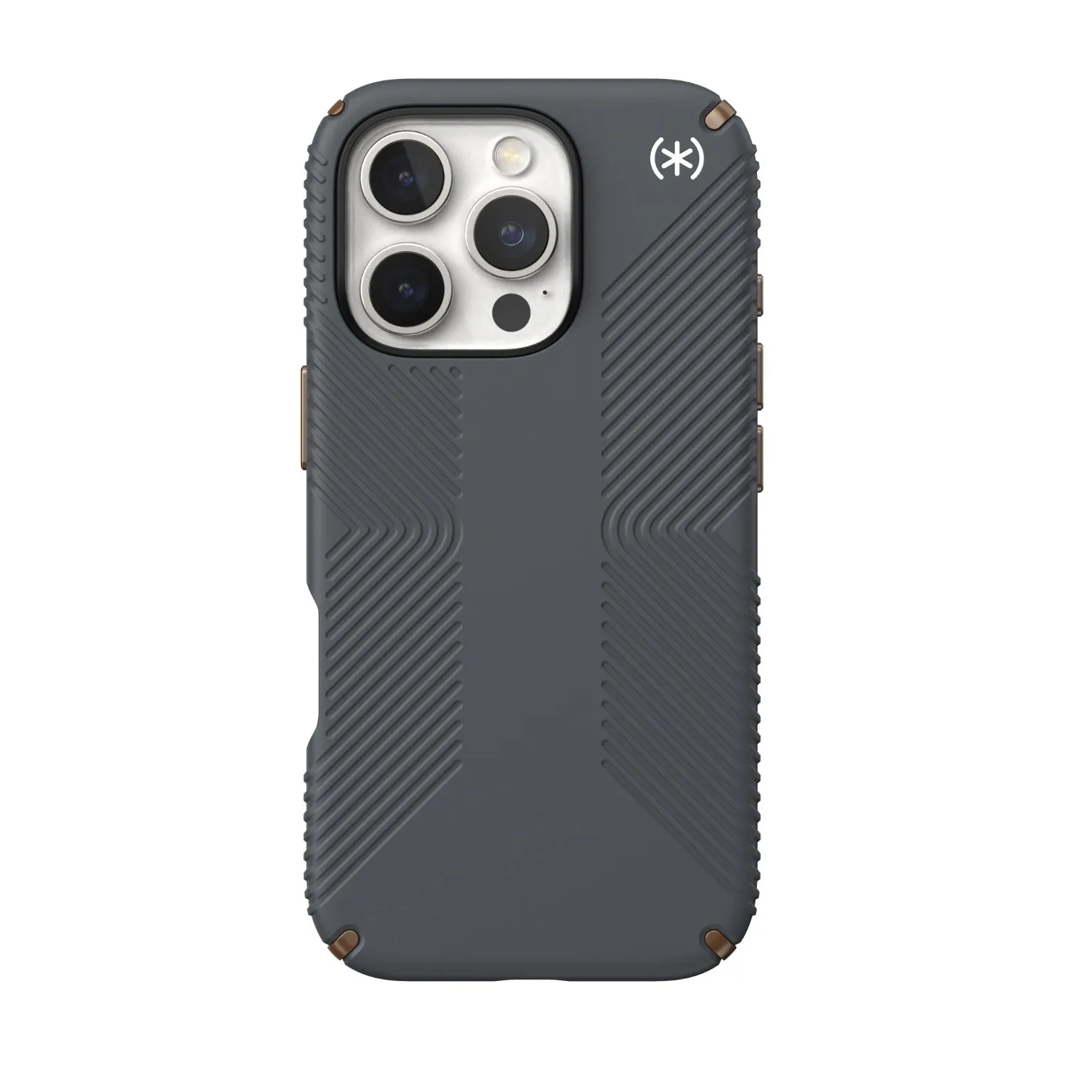 Speck Presidio2 Grip Case - Apple iPhone 16 Pro - Charcoal Grey & Cool Bronze (SPK150778-3212) Flexible Touch Affordable option