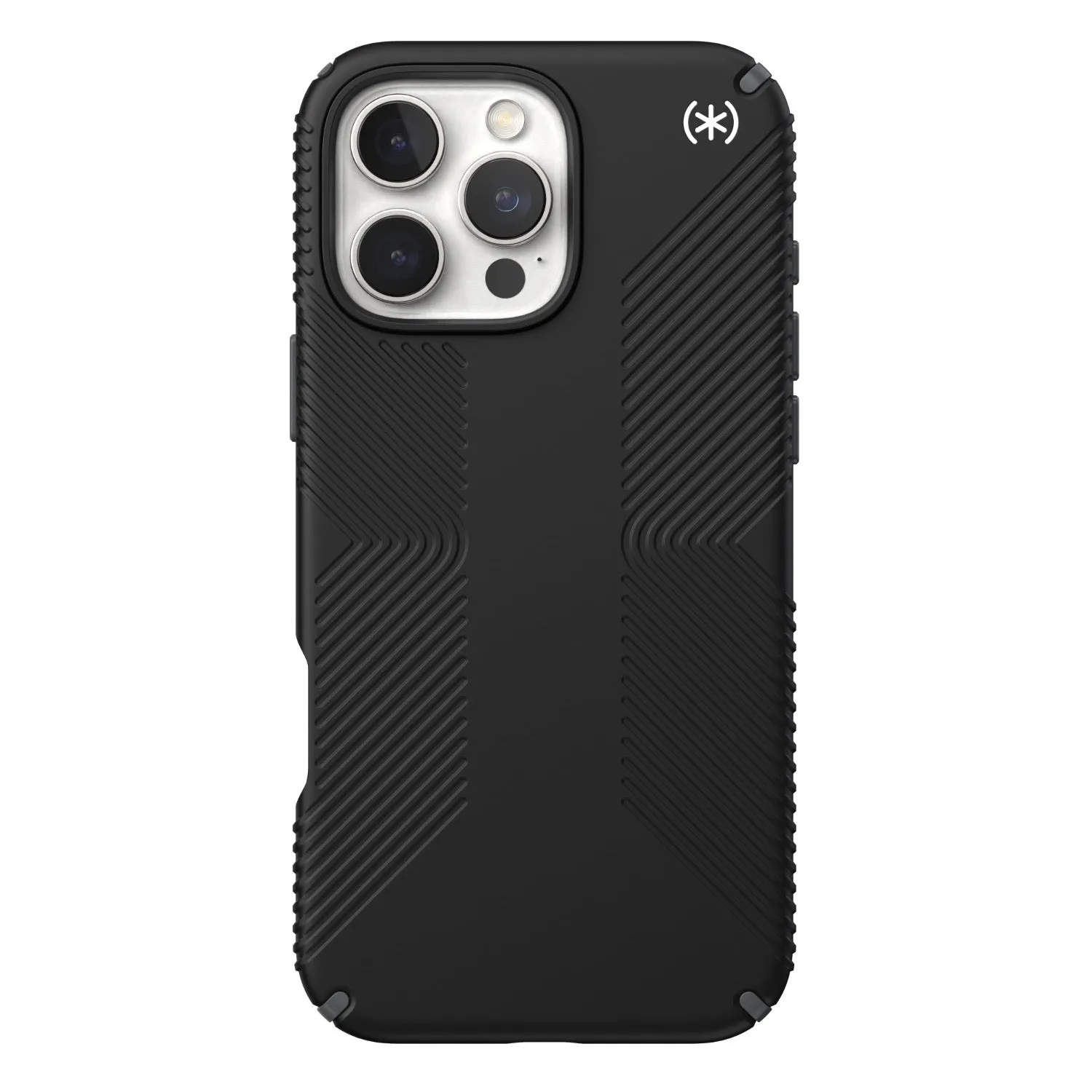 Speck Presidio2 Grip Case - Apple iPhone 16 Pro Max - Black & Slate Grey (SPK150776-3205) Comfort Build Layer Refined Style