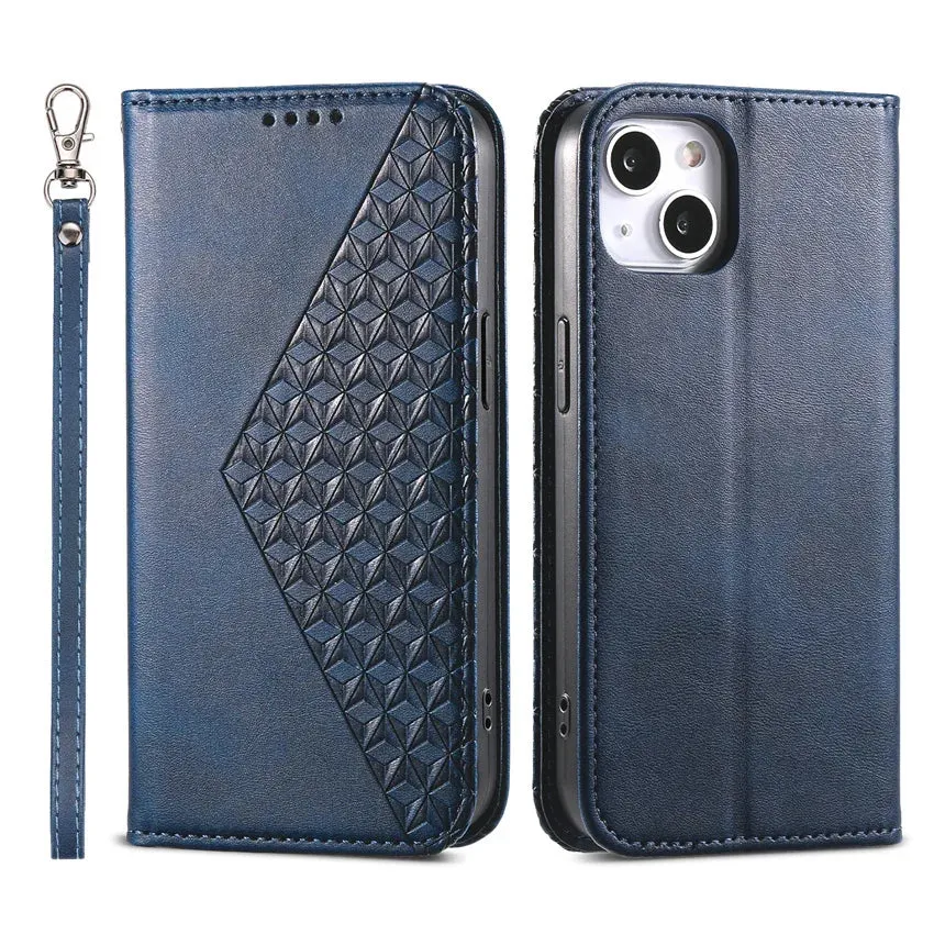 Smooth Detail Stylish Grip Texture PU Leather Flip Wallet Case for iPhone ?C Card Holder, Stand Function, Magnetic Closure